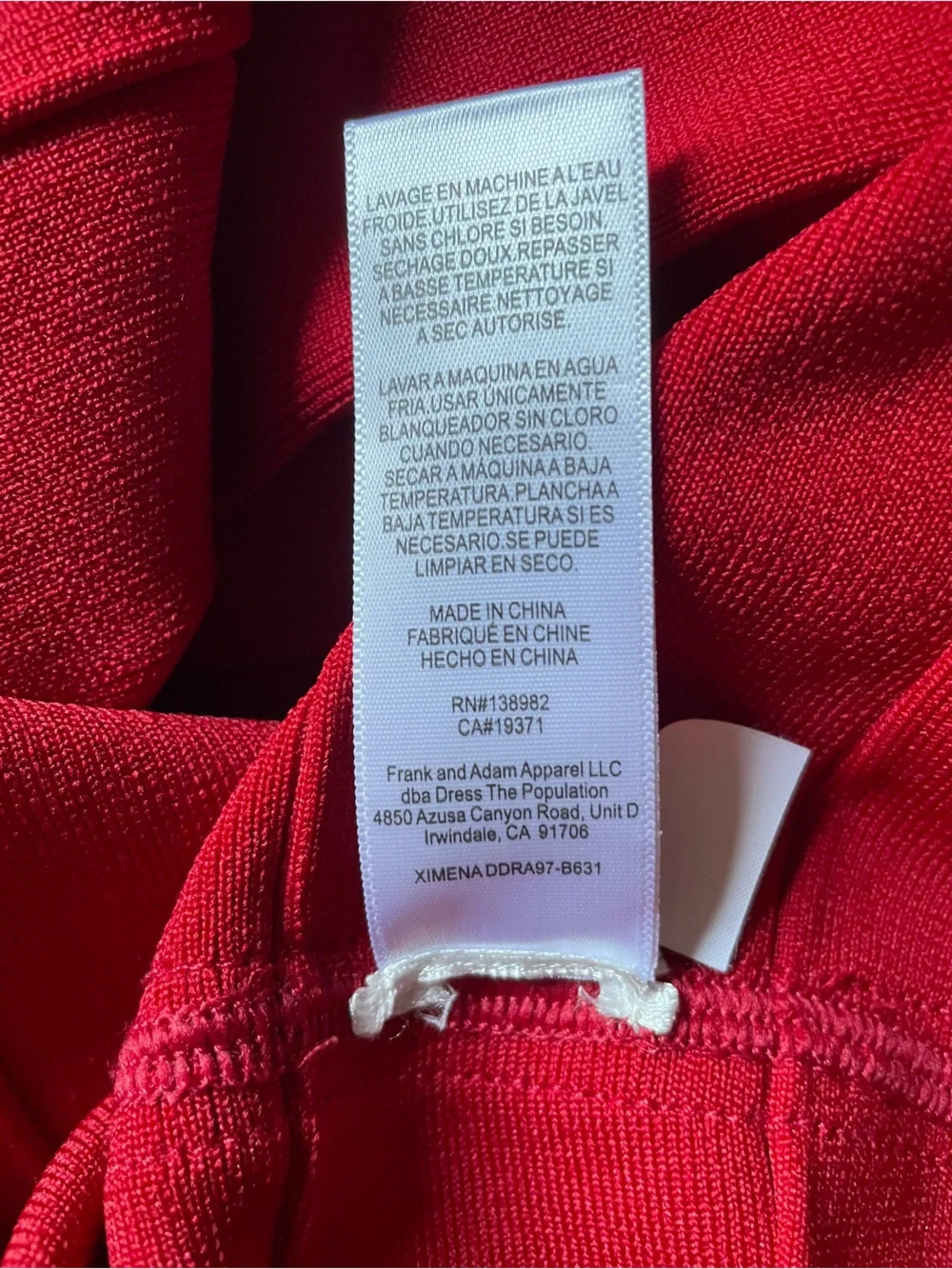Dress the Population Red Sleeveless Bodycon Dress